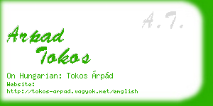 arpad tokos business card