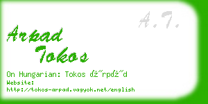 arpad tokos business card